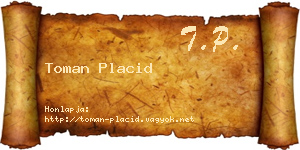 Toman Placid névjegykártya